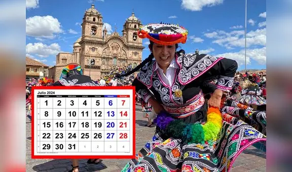 Feriados de julio 2024: calendario con días festivos y no laborables en Perú