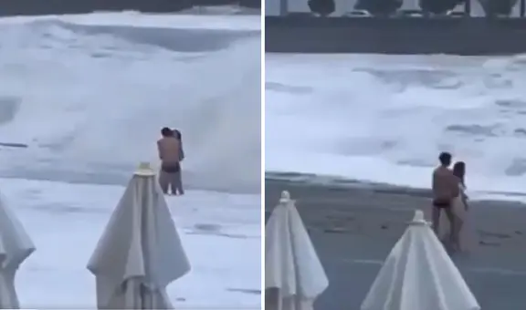 Joven de 20 años es arrastrada por las olas del mar y desaparece frente a los ojos de su pareja en Rusia