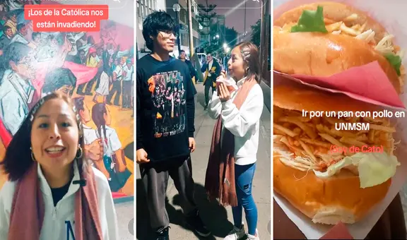 Alumnos de la PUCP van a San Marcos a comprar pan con pollo y les dicen: “Por su culpa ya lo subieron S/0,50”
