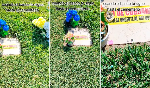 Peruano se sorprende al ver nota de cobranza sobre tumba de cementerio: “El banco te sigue hasta el más allá”