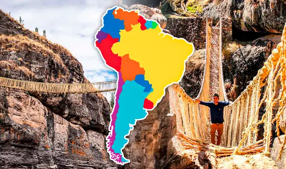 El ÚNICO puente tejido a mano se encuentra en Sudamérica, tiene al menos 6 siglos de antigüedad