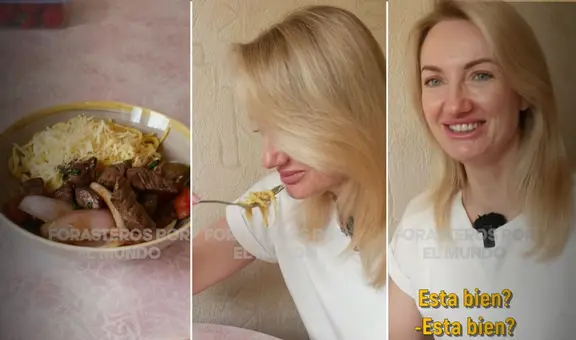 Peruano le cocina lomo saltado a rusa y la deja impresionada: "Está para chuparse los dedos"