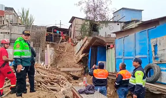 Ventanilla: albañil fallece y otro queda grave tras derrumbe de muro de contención clandestino