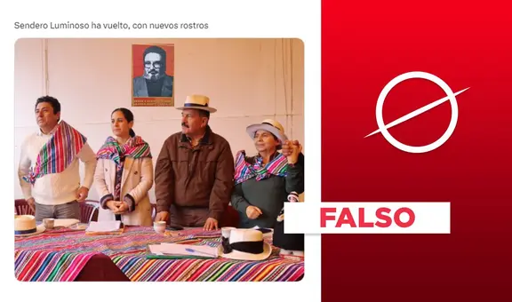 Escena no muestra foto de Abimael Guzmán durante una conferencia de congresistas de Cambio Democrático