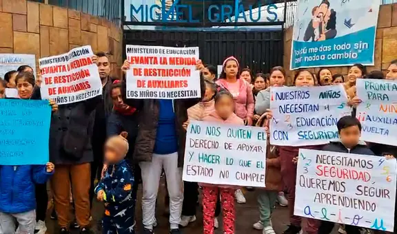 Padres protestan por prohibición de Minedu sobre contratación de auxiliares: retiro afecta a escolares