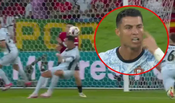 Cristiano Ronaldo pidió penal: le jalaron la camiseta, cayó y se ganó la amarilla por reclamar