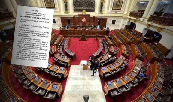 ¿Cuál fue la ley N.º 1 que promulgó el Congreso del Perú?