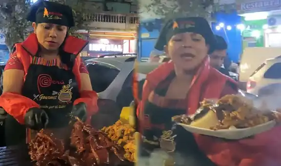Peruana la rompe vendiendo anticucho carretillero en Argentina: clientes hacen cola por su sazón