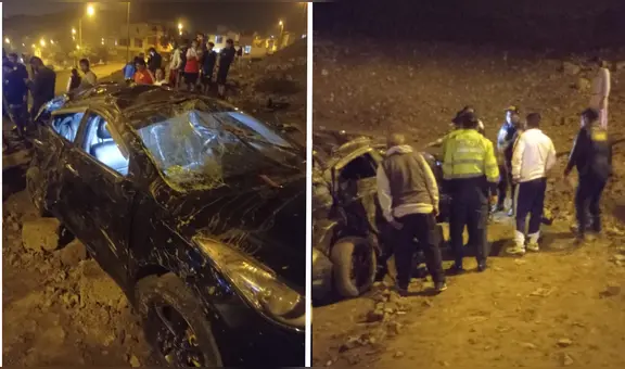 Accidente en Ventanilla: despiste de automóvil deja 4 heridos por volcadura