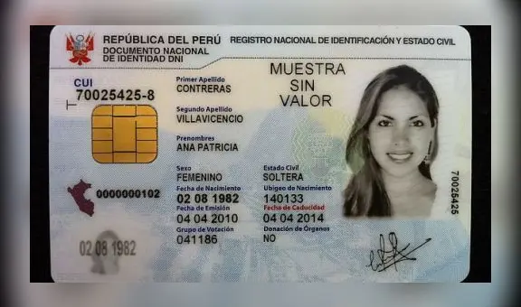 ¿Qué información almacena el chip del DNI electrónico que emite el Reniec?