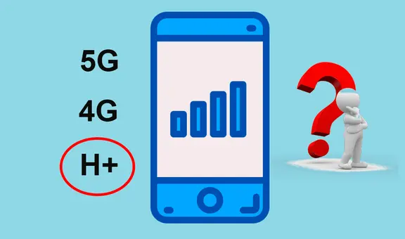 ¿Qué significa que la barra de señal de tu teléfono pase de 4G o 5G a una con el símbolo H +?