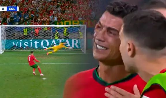 Cristiano Ronaldo estalló en lágrimas tras fallar penal en tiempo extra ante Eslovenia por la Eurocopa