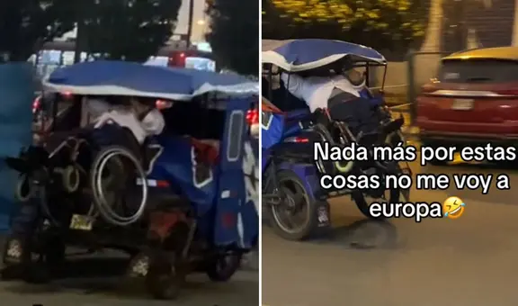 Peruano movilizó en su mototaxi a hombre en silla de ruedas y usuarios enfurecen: “Se pasa”