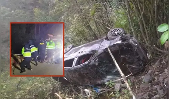 Áncash: 4 pasajeros de colectivo mueren al caer el vehículo a un abismo en Huaraz