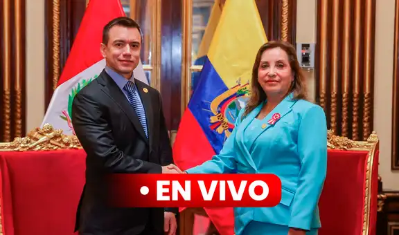Dina Boluarte se reunió con presidente de Ecuador, Daniel Noboa, en el XV Gabinete Binacional