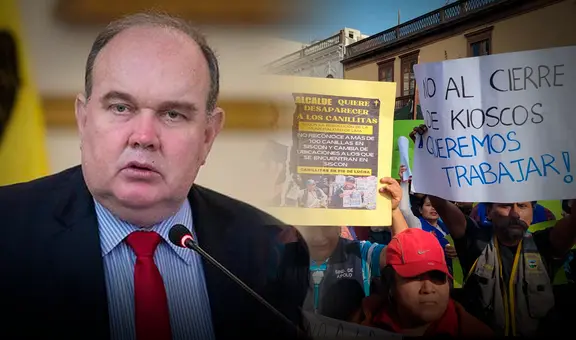 Denuncian a Rafael López Aliaga por cierre de quioscos: canillitas de Centro Histórico se oponen a reubicación