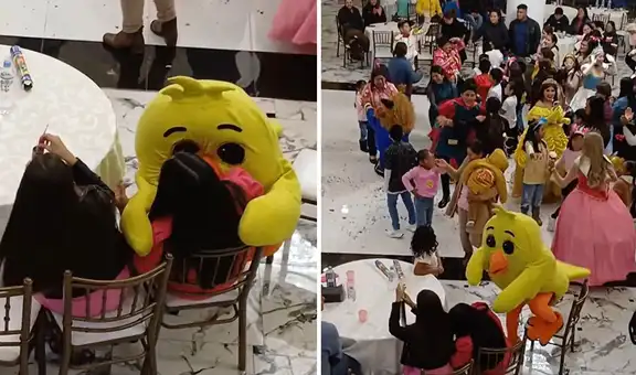 Muñecos animan cumpleaños con ‘Partido en dos’ y son sensación en redes: “Parece Roblox”