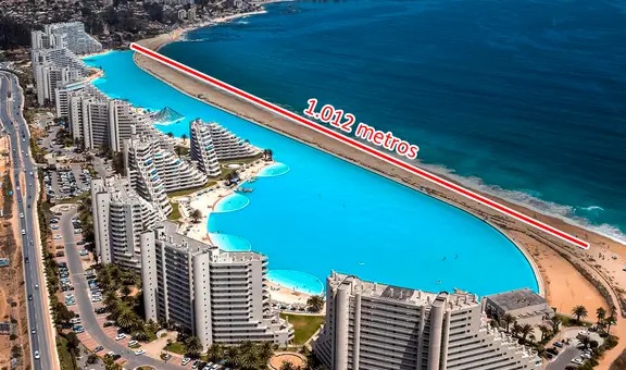 La segunda piscina más grande del mundo está en América Latina: tiene 1 km de largo y se llena con 66 millones de galones