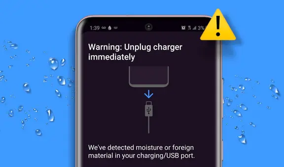 ¿Tienes un teléfono Samsung? Así arreglas tu celular si apareció el aviso de humedad en el puerto USB