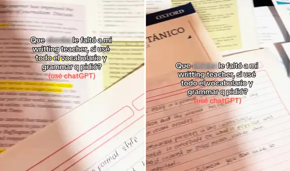Estudiante de inglés usa ChatGPT para hacer su trabajo, pero desaprueba por errores