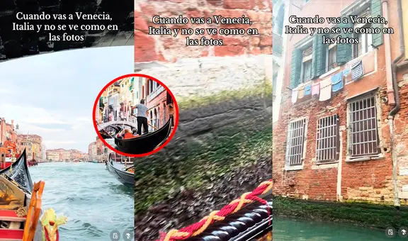Turista visita Venecia y queda decepcionada al no parecerse a las fotos de internet: “Mis ahorros”