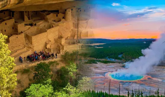 Los primeros 4 parques nacionales en ser declarados Patrimonio de la UNESCO: 2 están en Estados Unidos