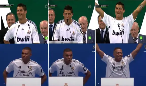 Kylian Mbappé emocionó al repetir el 'Hala Madrid' de Cristiano Ronaldo durante su presentación en el Bernabéu