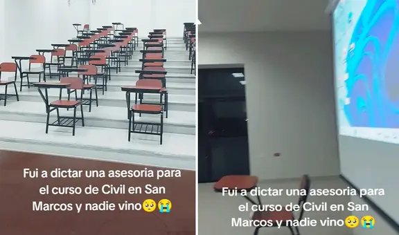 Profesor de San Marcos queda sorprendido al ir a dictar curso de asesoría y encontrar el salón vacío: “Hay prioridades”