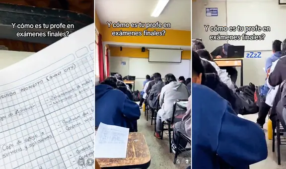 Profesor de San Marcos se queda dormido en examen final y usuarios bromean: “Igual ni aprobarán”