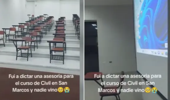Profesor de San Marcos queda sorprendido al ir a dictar curso de asesoría y encontrar el salón vacío: “Hay prioridades”