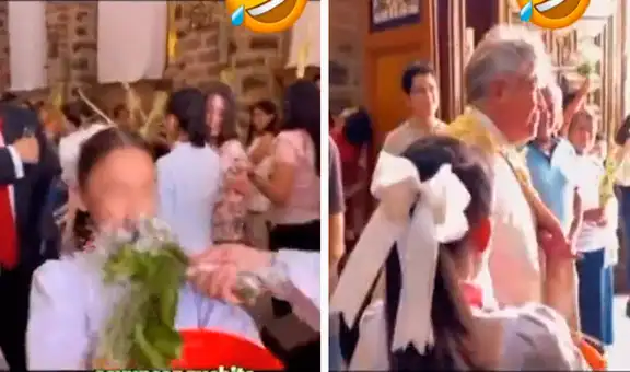Sacerdote lanza agua bendita, empapa a su monaguilla y usuarios bromean: “Le borró hasta los pecados futuros”