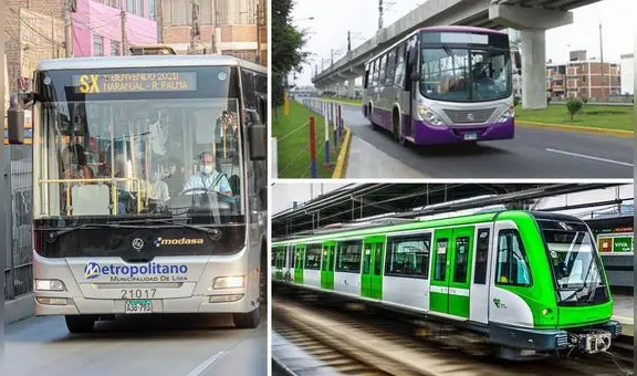 Horarios del Metropolitano, Metro de Lima y corredores complementarios en feriado del 23 de julio