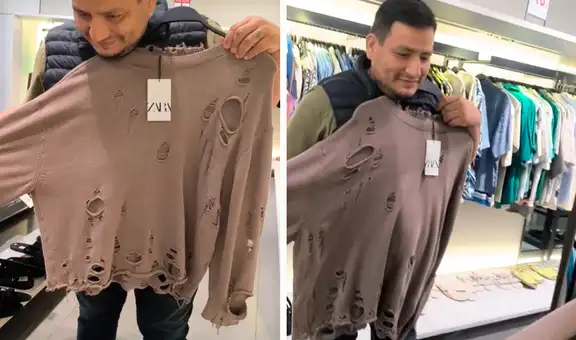 Chompa con huecos de Zara genera debate y usuarios bromean: “Mi ropa vieja está de moda”