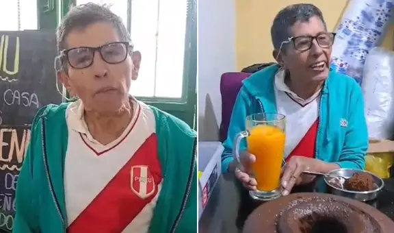 Peruana conmueve con noble acción y celebró el cumpleaños de adulto mayor en su restaurante