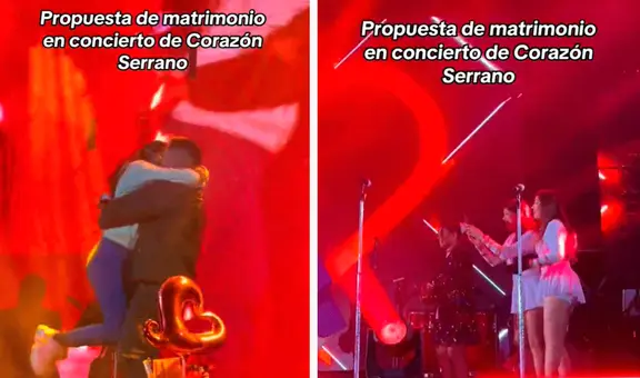 Peruano sube al escenario de Corazón Serrano y pide matrimonio a su novia en pleno concierto