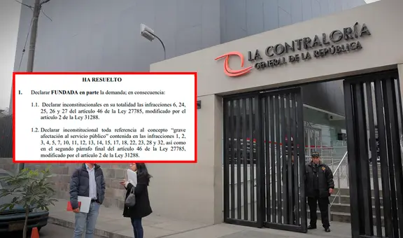 TC declara inconstitucional que Contraloría imponga sanciones y exhorta al Congreso a regular sus facultades