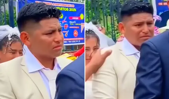 Novio peruano llora desconsoladamente tras dar el sí en su matrimonio y dicen: “Divorcio asegurado”
