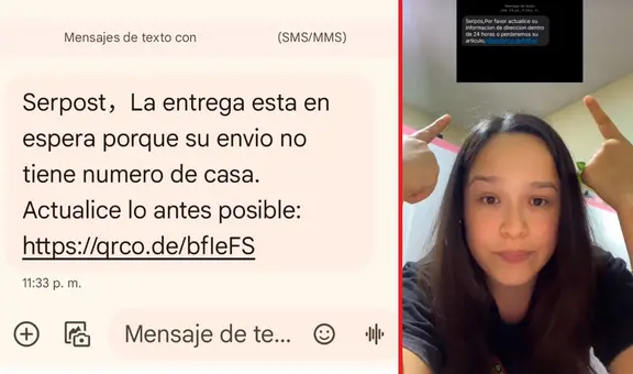 ¿Te llegó este SMS de Serpost? No lo abras, es una estafa que busca vaciar tu cuenta bancaria