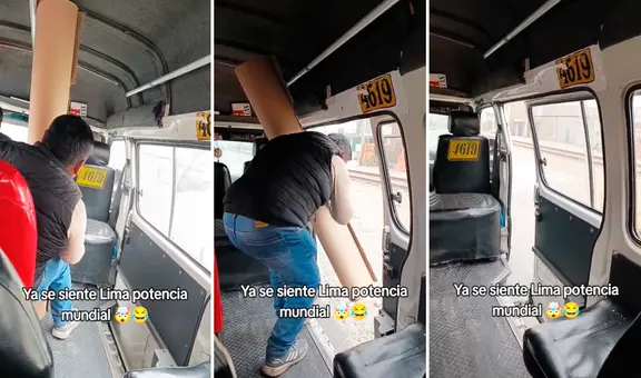 Chofer de combi sin cobrador sorprende a pasajeros con puerta automática y dicen: “Lima potencia mundial”