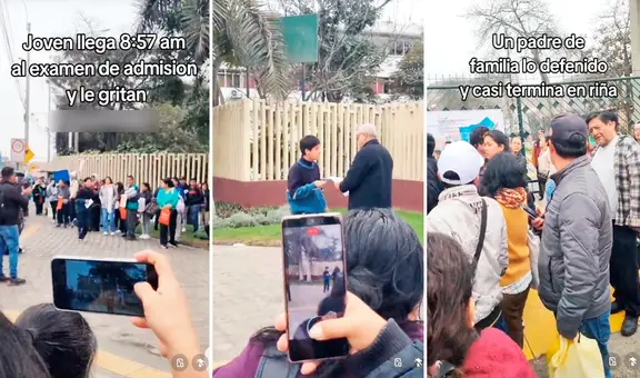 Hombre insulta a postulante que llegó tarde a examen de la UNI y genera la indignación de padres: “Respete”