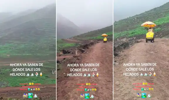 Heladero de D’Onofrio sorprende a ciclistas al aparecer entre las montañas y le dicen: “Siempre, cerca de ti”