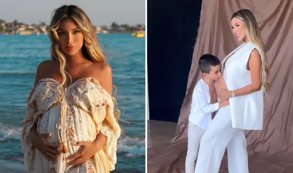 Paula Manzanal derrocha ternura al lucir su embarazo en sesión de fotos al lado de su hijo