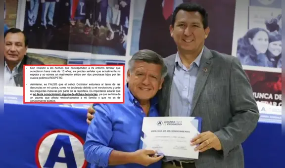 César Florez: exafiliado de APP se retracta y señala que contralor desconocía de sus denuncias por violencia