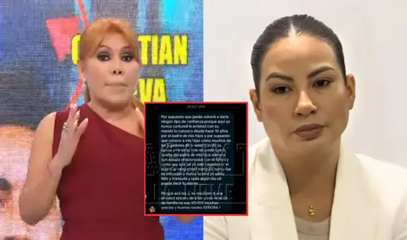 Magaly Medina revela chat entre Pamela López y Melissa Klug tras infidelidad de Christian Cueva