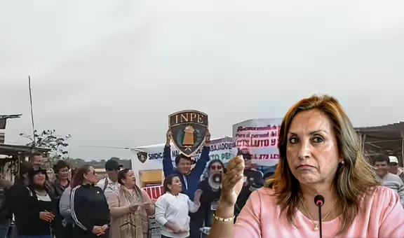 Trabajadores del INPE protestan contra Boluarte por aumento de sueldo: "En huelga indefinida, Ron Ron"