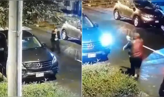 Hombre se enfrenta a balazos a delincuentes armados durante intento de asalto en Miraflores