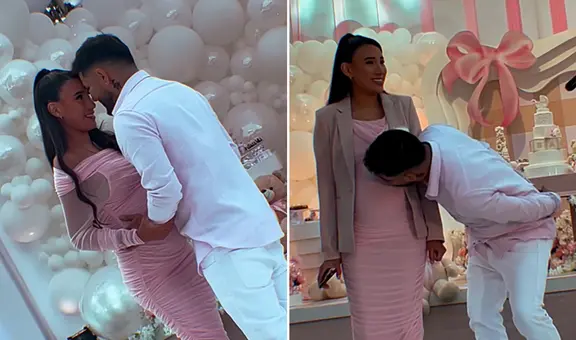 Samahara Lobatón y Bryan Torres sellan su reconciliación con tierno beso en baby shower de su hija