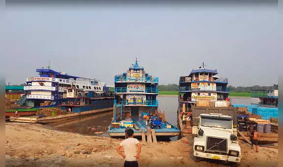 Embarcaciones en Iquitos quedan varadas por sequía del río Amazonas y alimentos empiezan a descomponerse