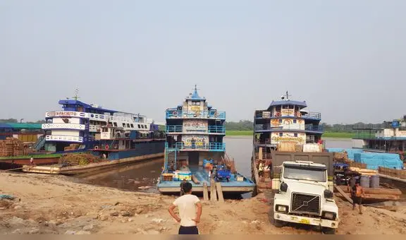 Loreto: barcos con mercancías no navegan por bajo nivel de los ríos