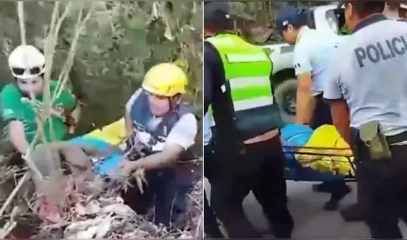 Esposos mueren en Oxapampa luego que auto en el que iban cayera a abismo de 200 metros